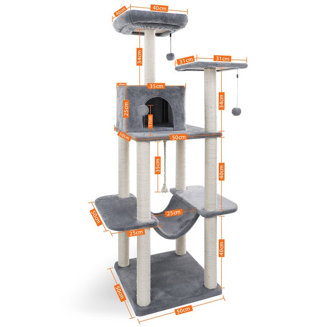 Cat Tree For Indoor Play Three Sizes