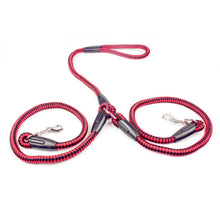 Load image into Gallery viewer, Braided Nylon Double Dog Leash
