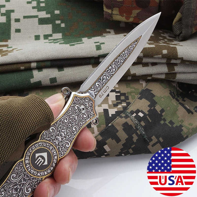 Folding Hunting Knife - Stainless