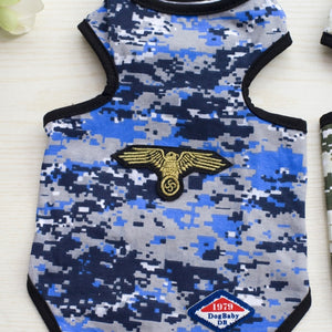 Cool Blue Camouflage Cotton Vest S-XXL