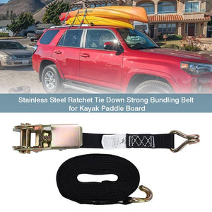 Stainless Steel Ratchet Tie Down For Canoe, Sup Or Kayak