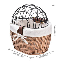 Load image into Gallery viewer, Wicker Bicycle Basket With Cover
