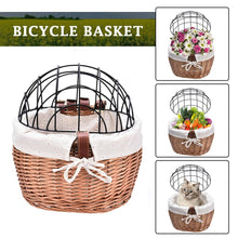 Load image into Gallery viewer, Wicker Bicycle Basket With Cover

