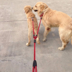 Braided Nylon Double Dog Leash