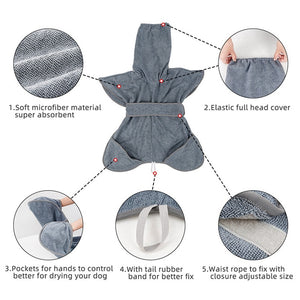 Super Absorbent Dog Towel/Bathrobe