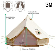 Load image into Gallery viewer, VEVOR Cotton Canvas Yurt Tent - 9.8ft with Wall Stove Jacket
