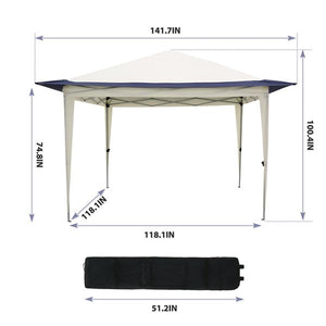 Pop Up Gazebo Tent  for Patio/Garden/Camping With 140 Square Feet Of Shade