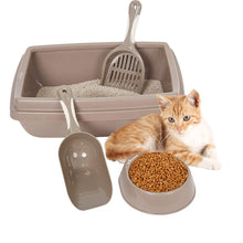 Load image into Gallery viewer, 4PCS Cat Set with Litter Tray, Bowl, Litter Scoop and Food Scoop
